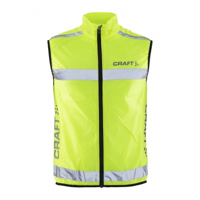 Craft Weste Visibility Vest (Sicherheitsweste für Radfahrer, Läufer, 360° Design-Elemente) neongelb Herren